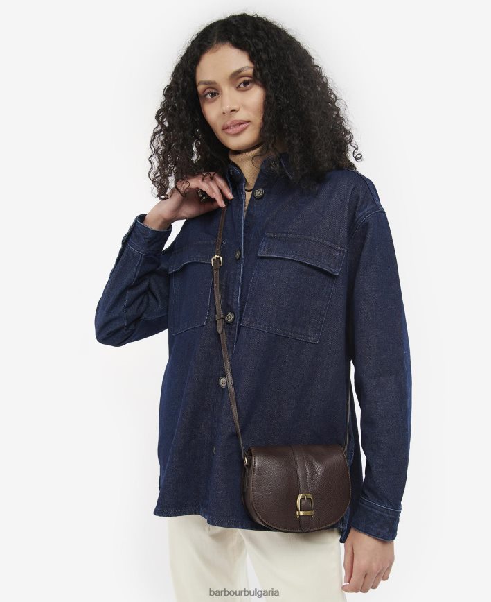 тъмно кафяво кожена чанта за дисаги laire 4FN2BH2405 Жени Barbour аксесоари