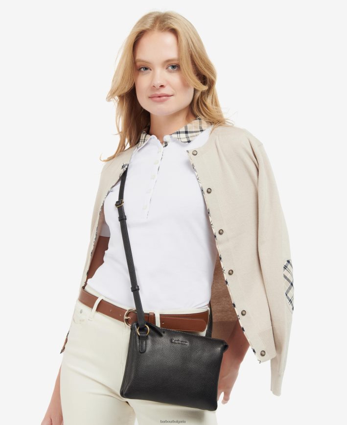 класическо кафяво lochy кожена чанта през рамо 4FN2BH2388 Жени Barbour аксесоари