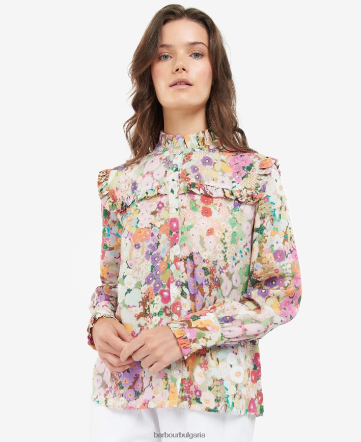 горичка пролет балкомска риза 4FN2BH1635 Жени Barbour x House of Hackney облекло