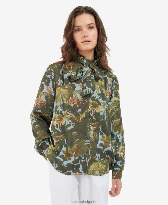 limerence/небе бохемска риза 4FN2BH1640 Жени Barbour x House of Hackney облекло