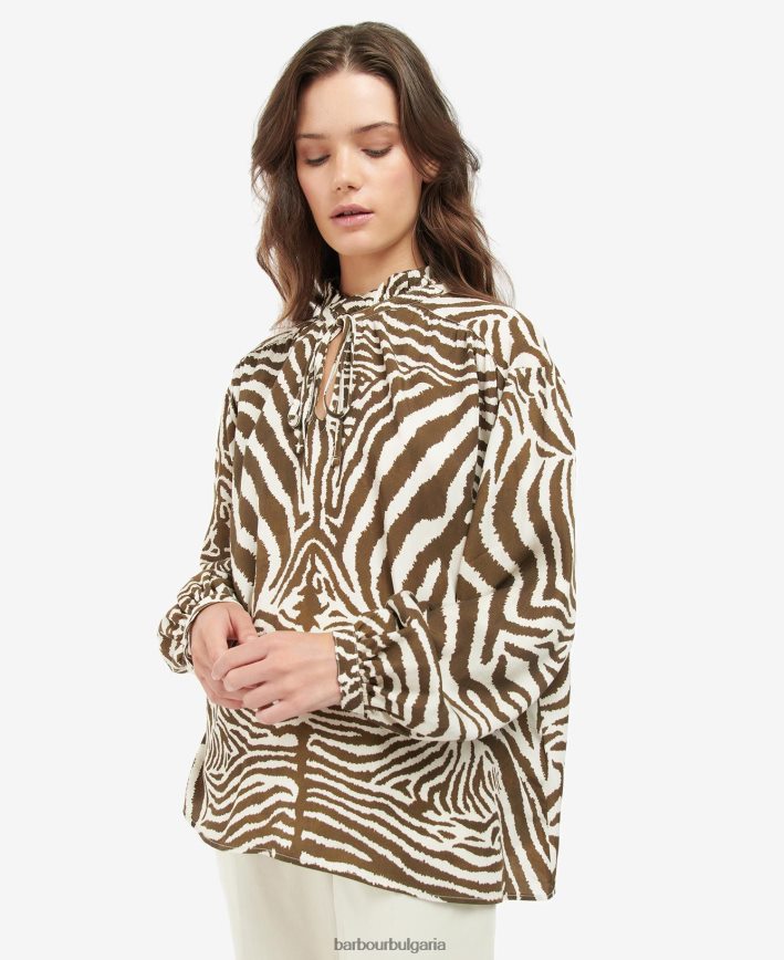 еквус какао риза martello 4FN2BH1615 Жени Barbour x House of Hackney облекло