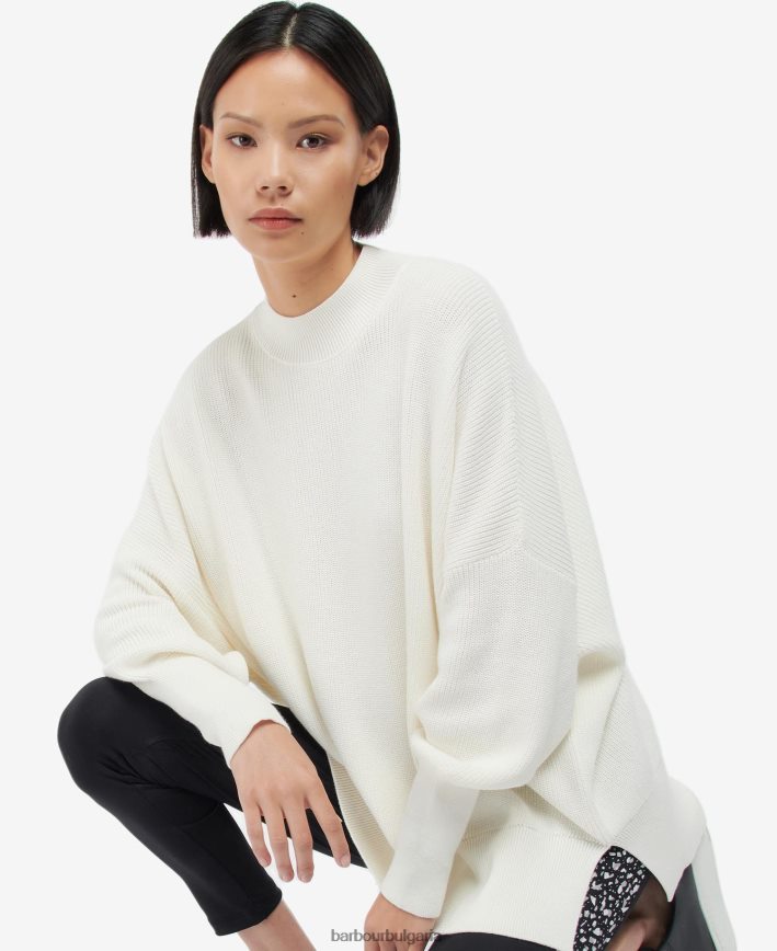 оптика бяла павилионна плетка 4FN2BH1959 Жени Barbour облекло