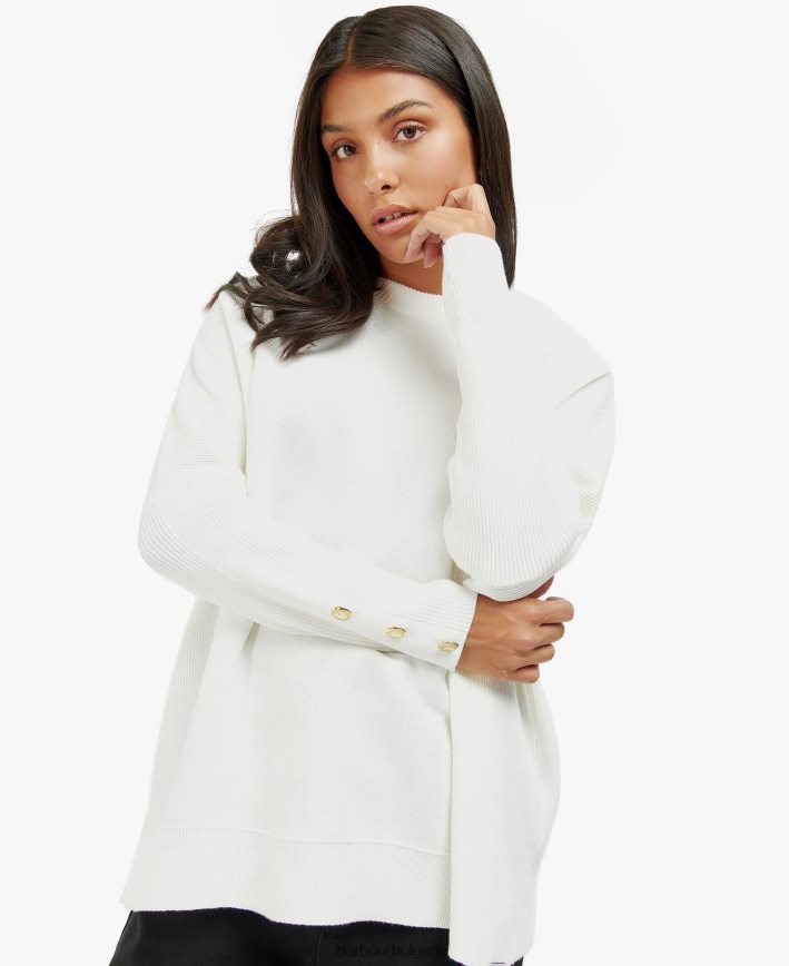 среднощно зелено кубичен джъмпер 4FN2BH1964 Жени Barbour облекло