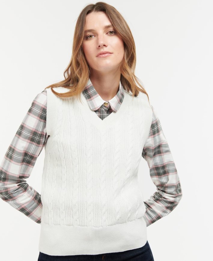 аран жилетка с плетен пуловер regia 4FN2BH1955 Жени Barbour облекло