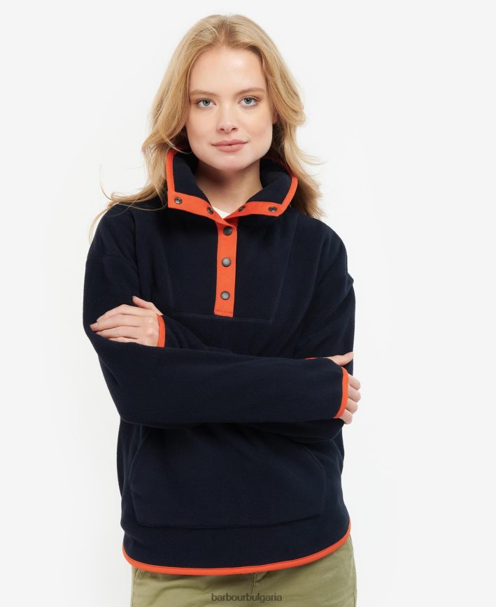 нори зелено суичър berrington 4FN2BH2031 Жени Barbour облекло