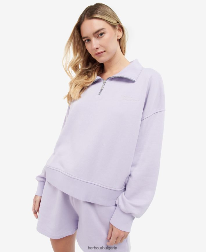 глициния суичър lando с половин цип 4FN2BH2017 Жени Barbour облекло