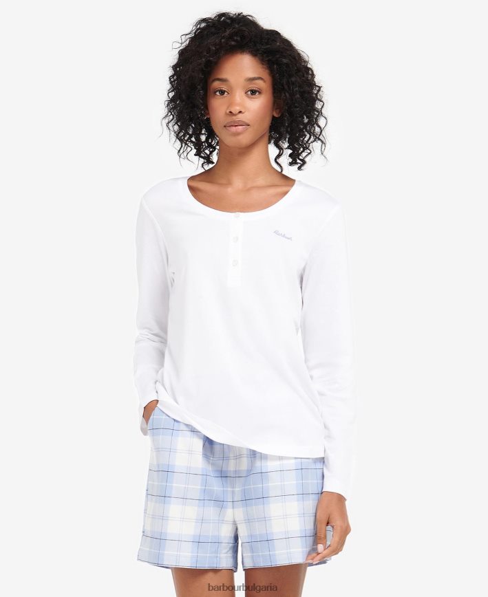 Това е сив мергел Ета Хенли пиж комплект 4FN2BH2039 Жени Barbour облекло