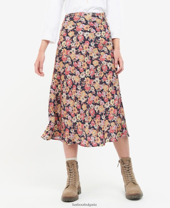 морско флорално коралинена пола 4FN2BH1827 Жени Barbour облекло