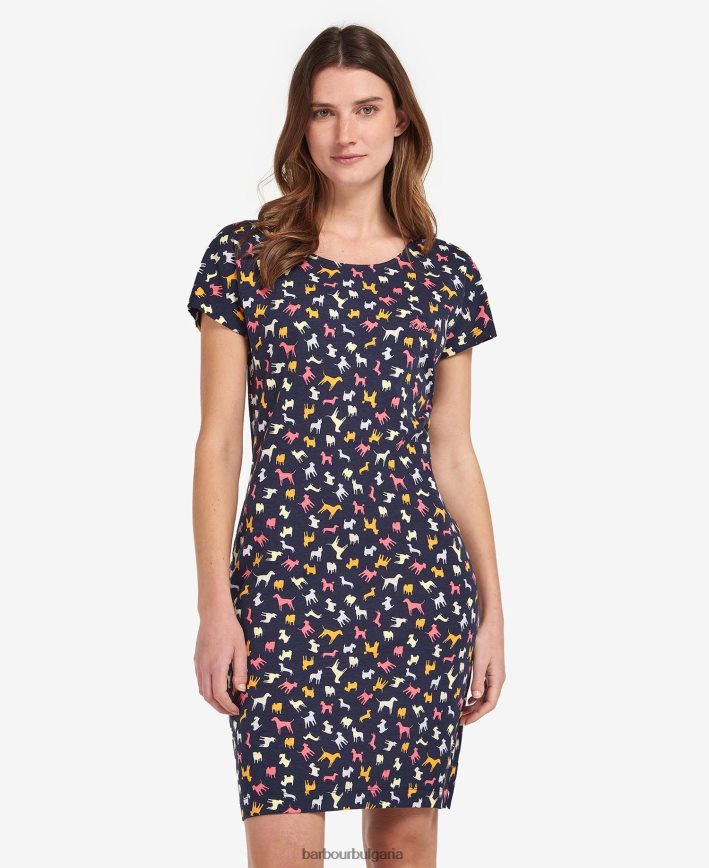 военноморски разказ рокля с принт Harewood 4FN2BH1897 Жени Barbour облекло