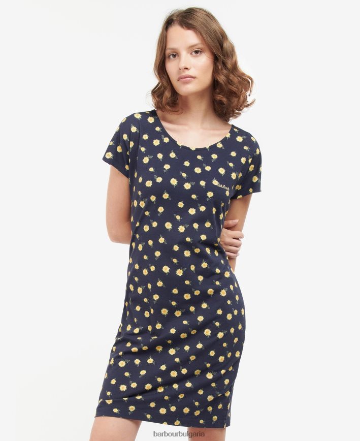 военноморски разказ рокля с принт Harewood 4FN2BH1905 Жени Barbour облекло