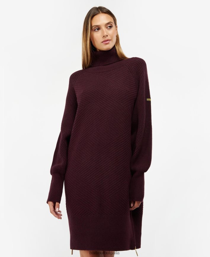 Черна череша плетена рокля claremont 4FN2BH1882 Жени Barbour облекло