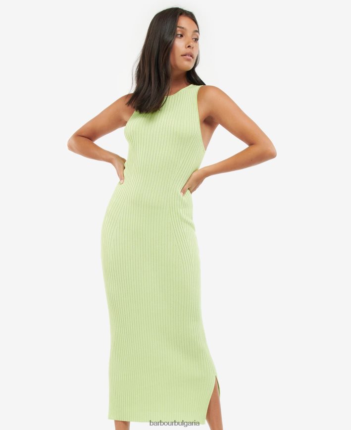 розово смачкване плетена рокля silvestro 4FN2BH1866 Жени Barbour облекло