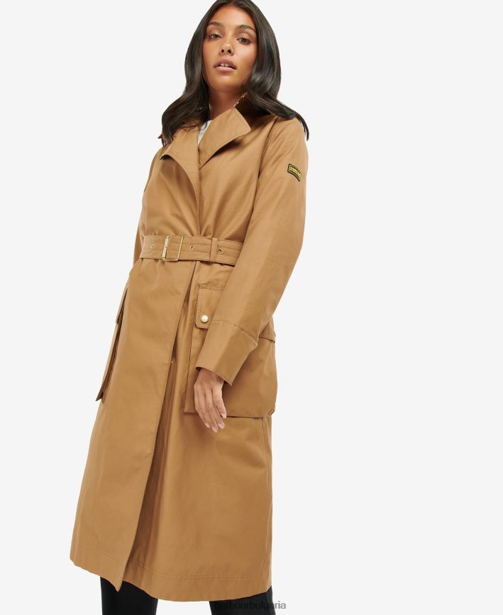 черен/нортумбърландски чек powerbuilt водоустойчив тренчкот 4FN2BH1540 Жени Barbour облекло