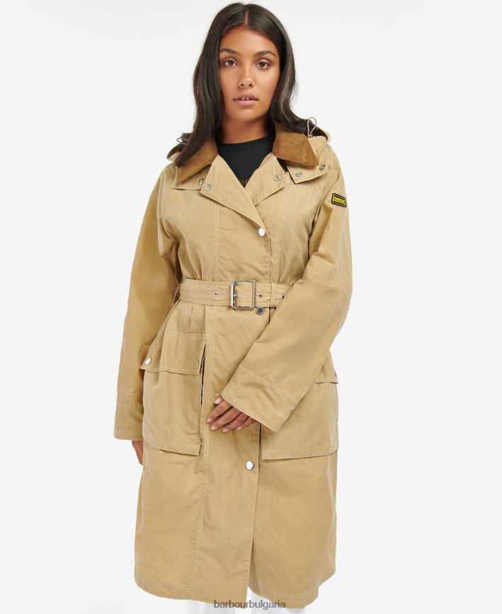 среднощно зелено/среднощно зелено каре rossin устойчив на душ тренчкот 4FN2BH1529 Жени Barbour облекло