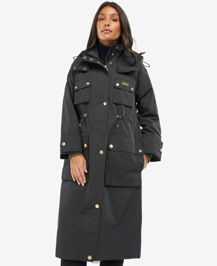 среднощно зелено водоустойчив тренчкот thruxton 4FN2BH1537 Жени Barbour облекло