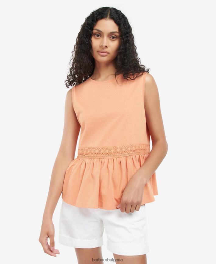 бяло върха на върба 4FN2BH1728 Жени Barbour облекло