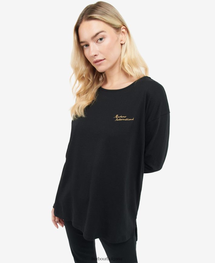 класическо черно връх на автодрома 4FN2BH1731 Жени Barbour облекло