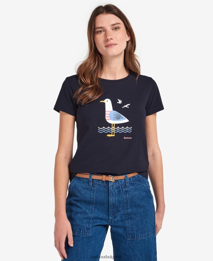 класически флот мърсисайдска тениска 4FN2BH1741 Жени Barbour облекло