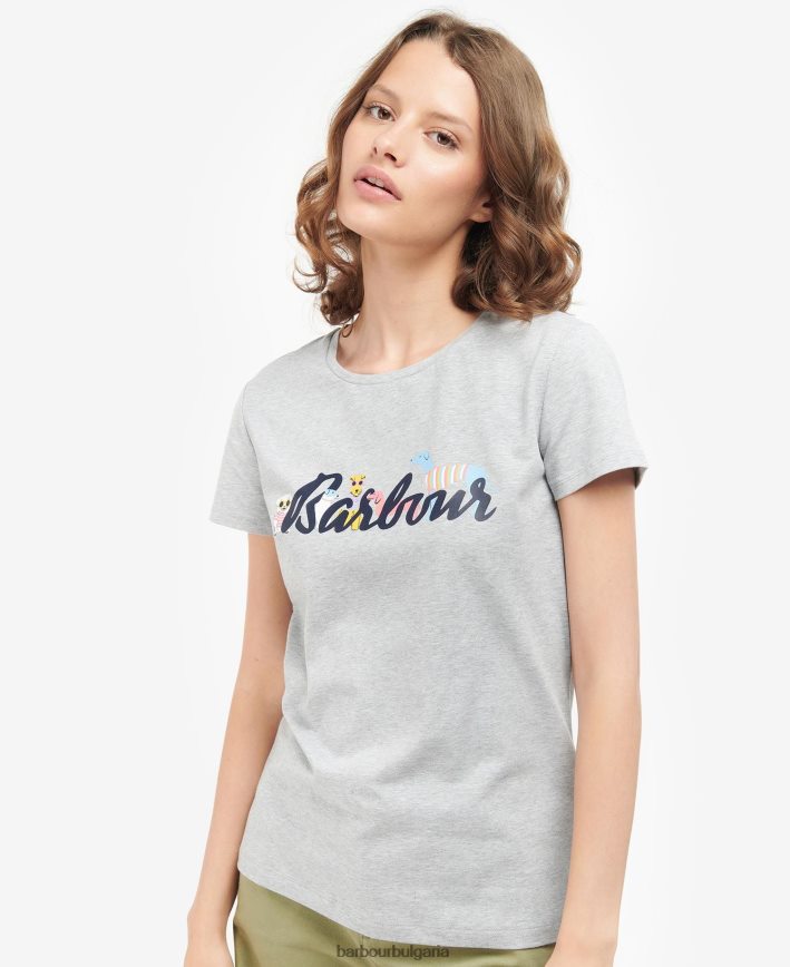 светлосив мергел тениска Southport 4FN2BH1734 Жени Barbour облекло