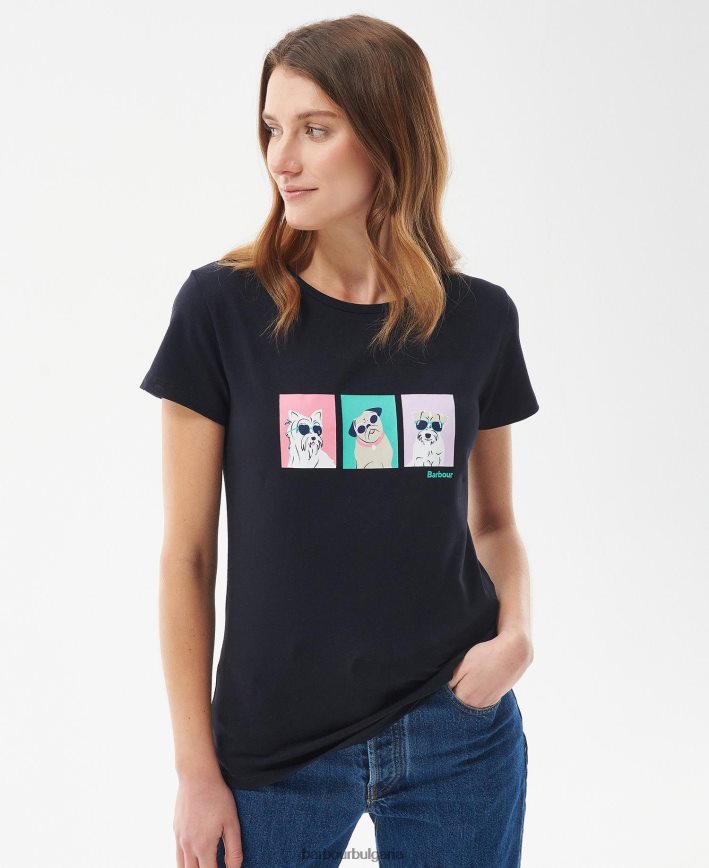 класическо бяло тениска beacons 4FN2BH1689 Жени Barbour облекло