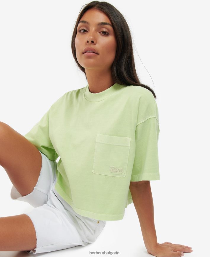 розово смачкване galica top 4FN2BH1735 Жени Barbour облекло