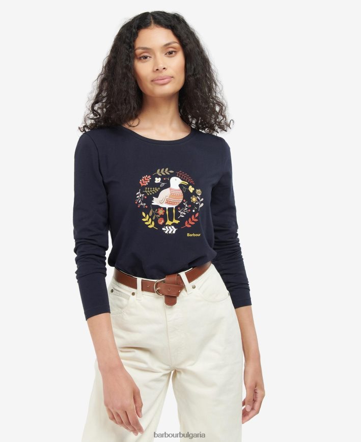 военноморски флот langstone тениска 4FN2BH1727 Жени Barbour облекло
