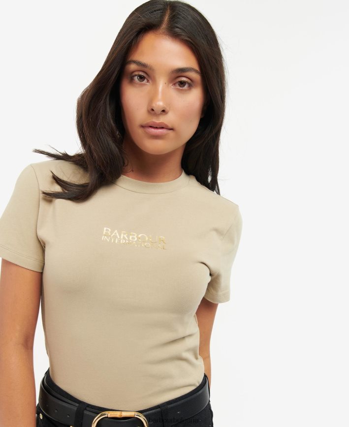 класическо черно изрязана тениска reign 4FN2BH1691 Жени Barbour облекло