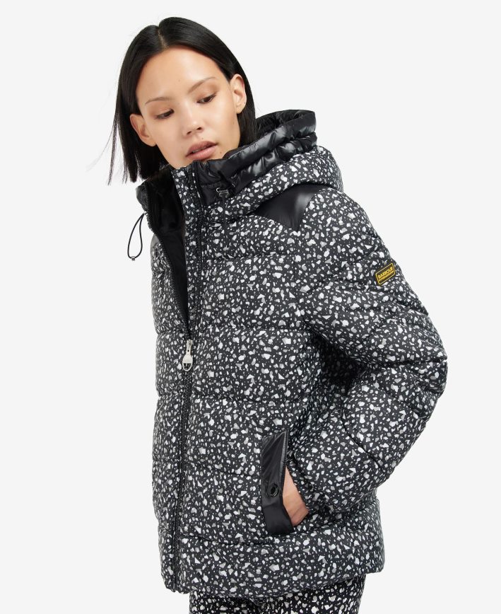 терацо/черно щамповано павилионно яке 4FN2BH1455 Жени Barbour облекло