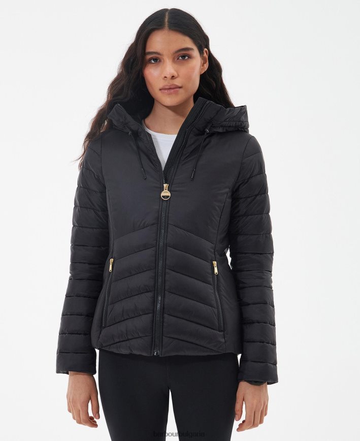 класическо черно сандерсън ватирано яке 4FN2BH1460 Жени Barbour облекло