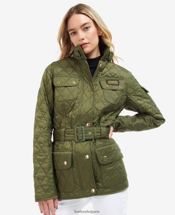 среднощно зелено международно ватирано яке 4FN2BH1483 Жени Barbour облекло
