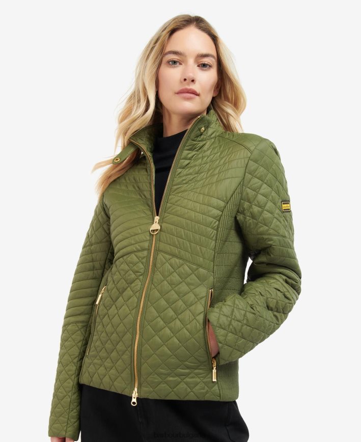черен формация ватирано яке 4FN2BH1496 Жени Barbour облекло