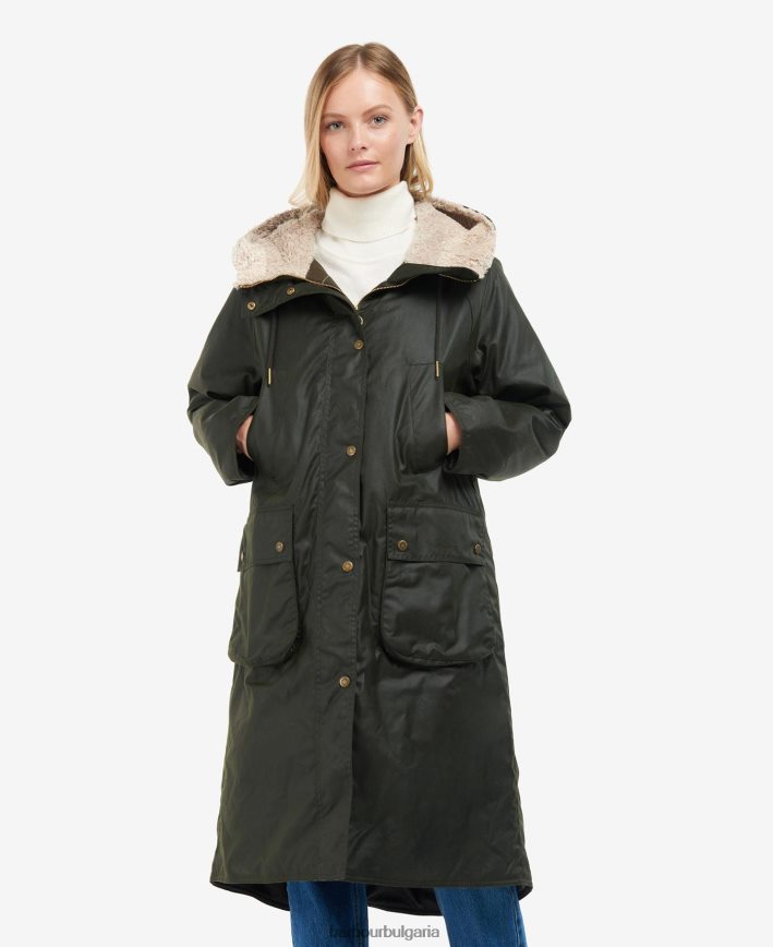 черен/старинен тартан восъчно яке gunnister 4FN2BH1375 Жени Barbour облекло