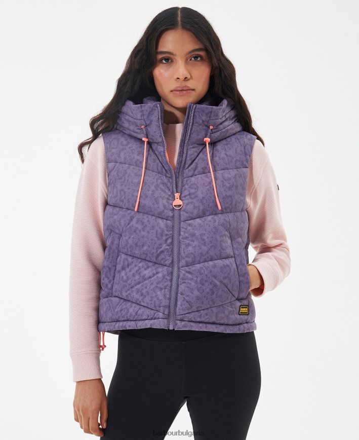 печат на лунен пейзаж печатна жилетка халтън 4FN2BH1569 Жени Barbour облекло