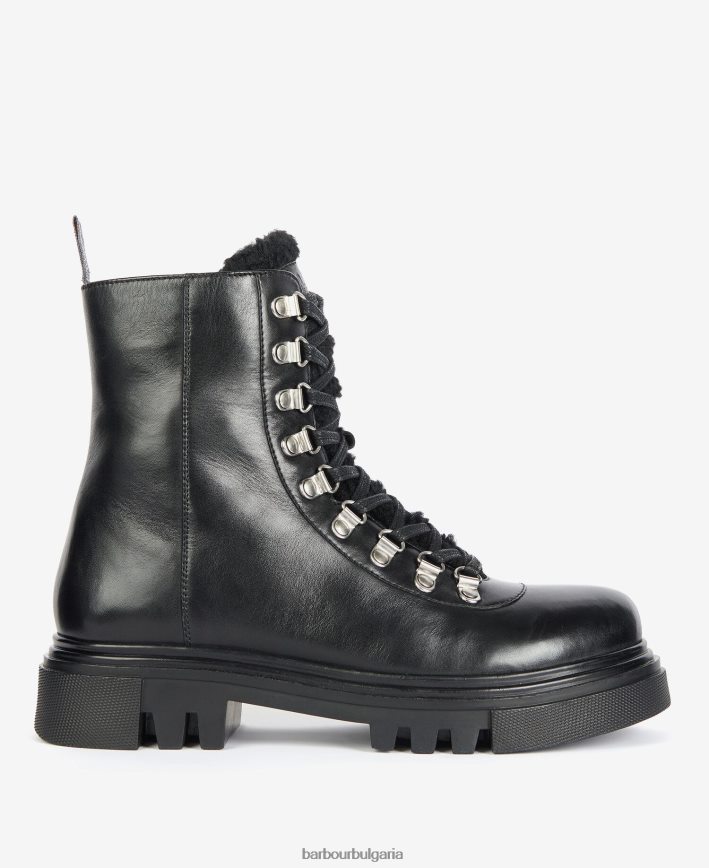 черен шифрови ботуши 4FN2BH2071 Жени Barbour обувки