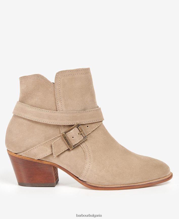 бежов велур ботуши nives 4FN2BH2055 Жени Barbour обувки