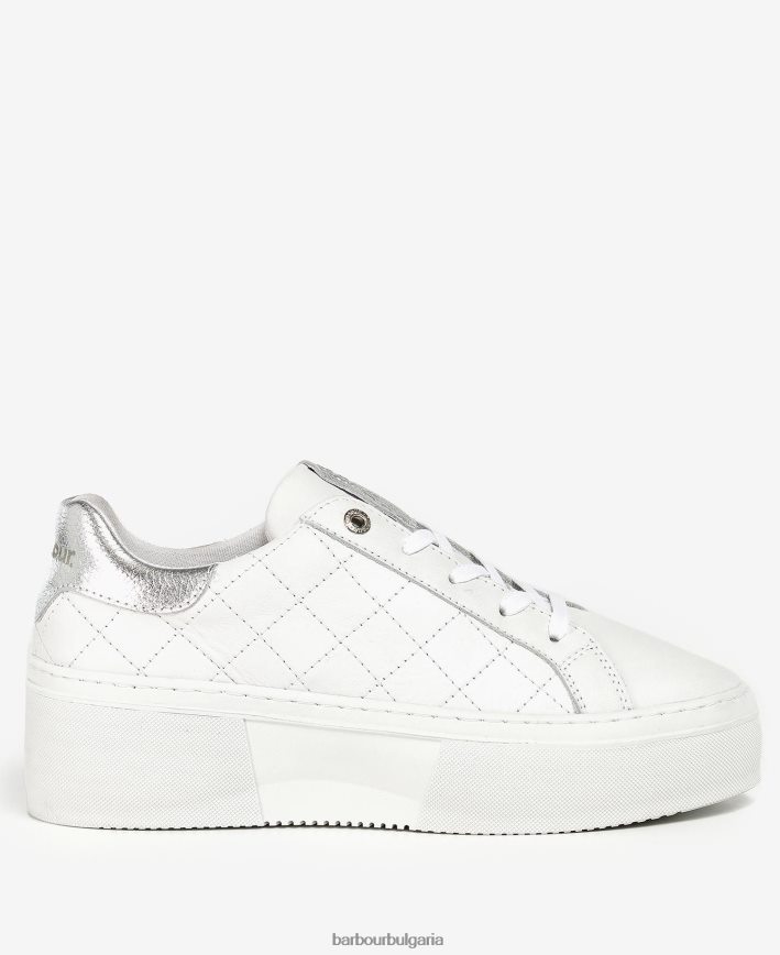 бял/сребрист божур дарла треньори 4FN2BH2125 Жени Barbour обувки