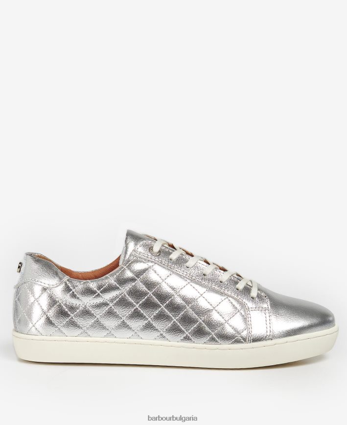 сребриста метална кожа космо маратонки 4FN2BH2131 Жени Barbour обувки