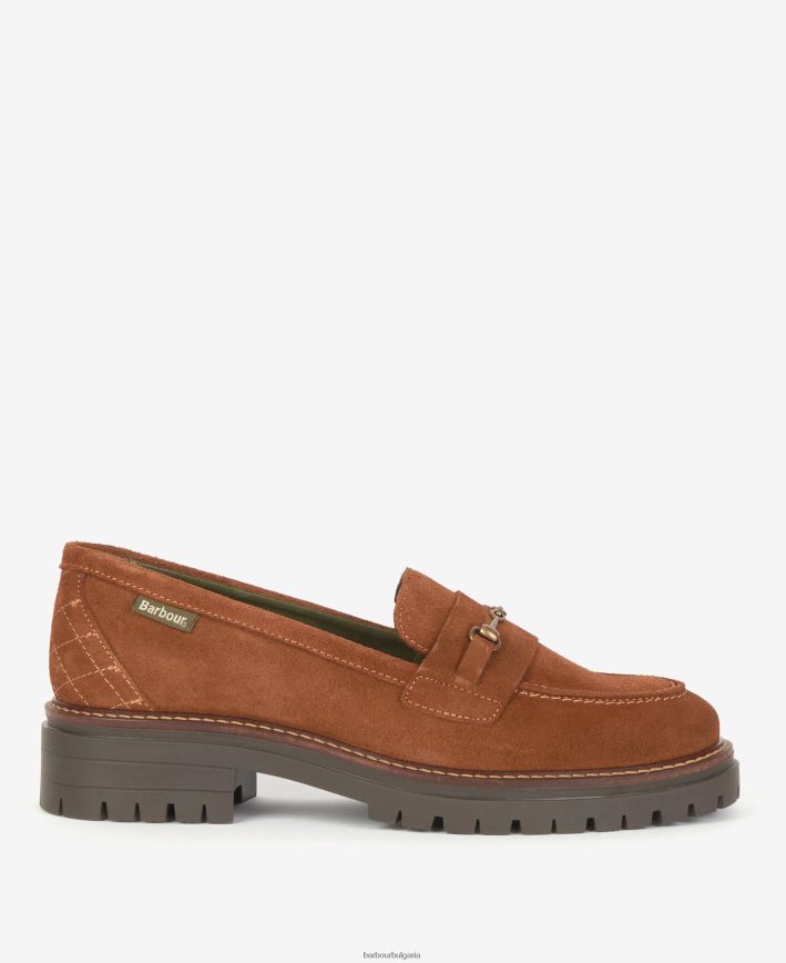 коняк мокасини brooke horsebit 4FN2BH2140 Жени Barbour обувки
