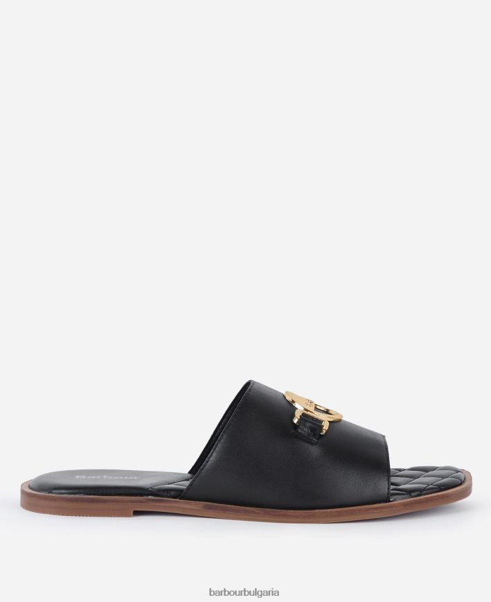 класическо черно панси сандали 4FN2BH2115 Жени Barbour обувки