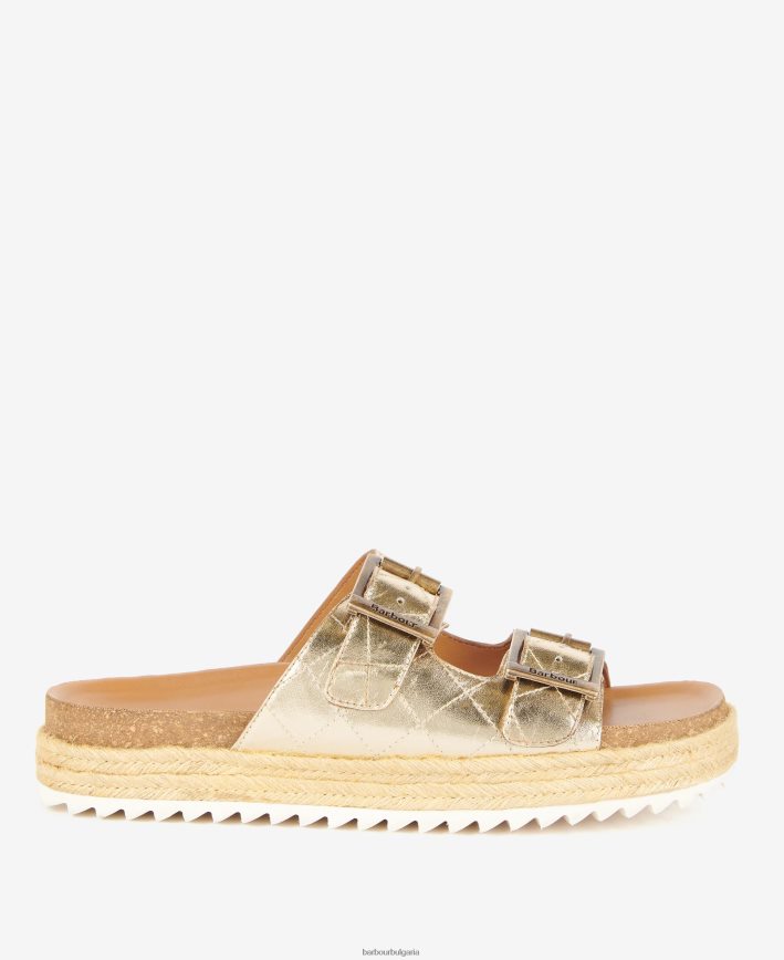 класическо бяло pamela диамантени ватирани сандали 4FN2BH2096 Жени Barbour обувки