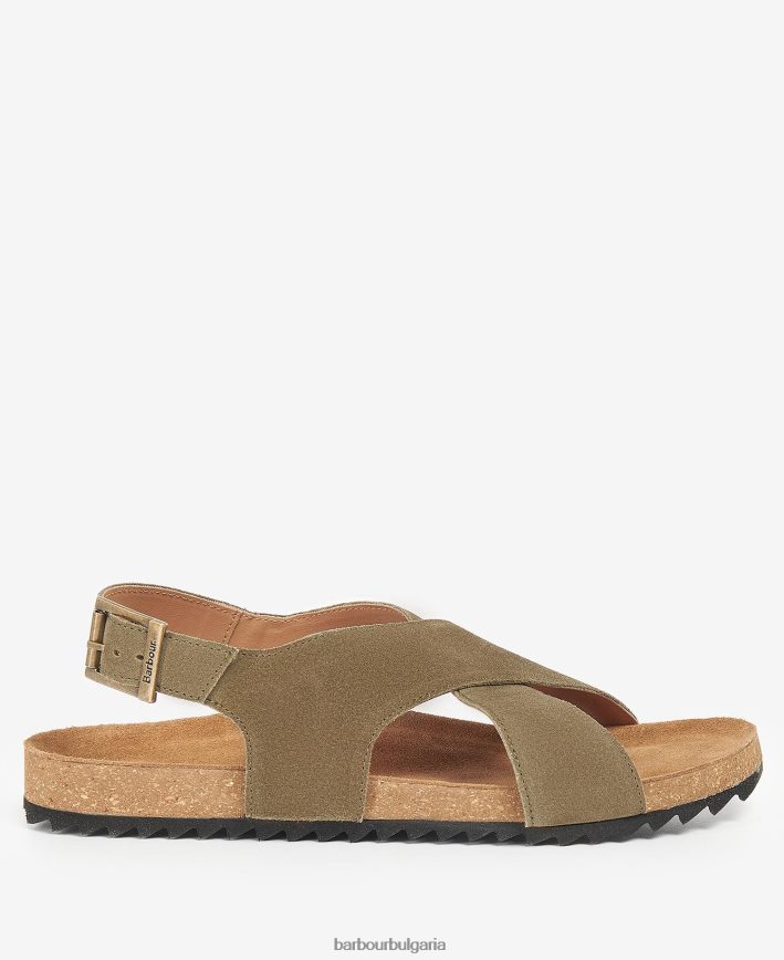 сребърен божур велур сандали rochelle 4FN2BH2119 Жени Barbour обувки