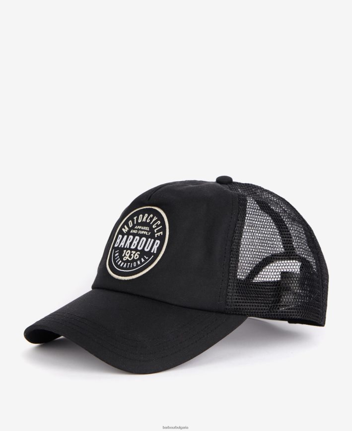 класическо черно восъчна капачка Farrady trucker 4FN2BH2292 мъже Barbour аксесоари