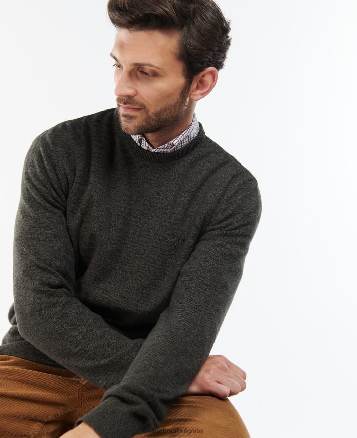 сив мергел първенец на екипажа 4FN2BH1088 мъже Barbour облекло