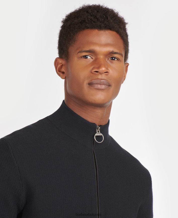 сив мергел пуловер с цип abhainn 4FN2BH1084 мъже Barbour облекло