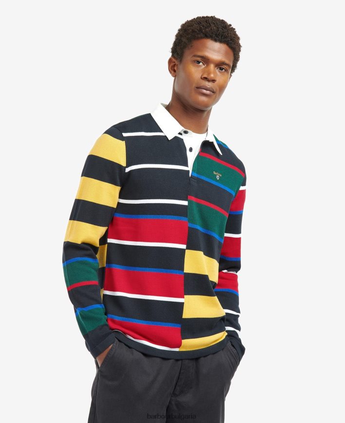 класически флот плетена тениска за ръгби radcliffe 4FN2BH1116 мъже Barbour облекло