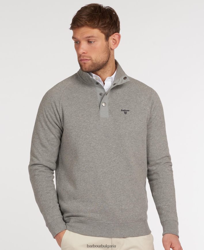 военноморски флот суичър с половин щракване 4FN2BH982 мъже Barbour облекло