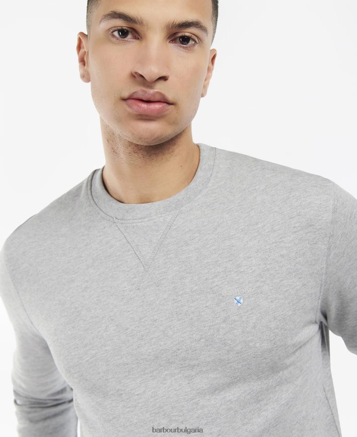 черен суичър с кръгло деколте Ridsdale 4FN2BH1012 мъже Barbour облекло