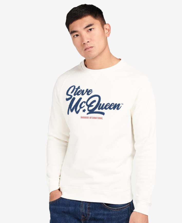 шепот бял графичен суичър holts 4FN2BH1063 мъже Barbour облекло