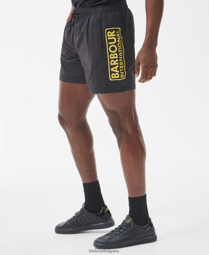 чисто синьо бански шорти с голямо лого 4FN2BH1193 мъже Barbour облекло