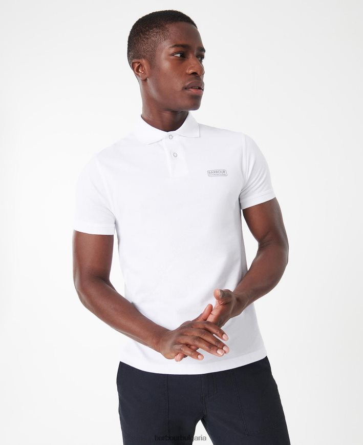 бяло международна поло риза международна есенциална 4FN2BH636 мъже Barbour облекло
